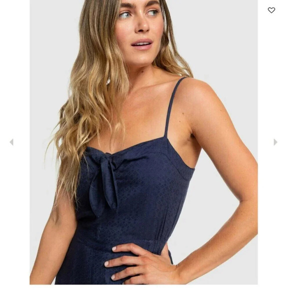 Roxy Feel The Retro Spirit Strappy  Jumpsuit Navy Blue Size Small - Picture 2 of 8